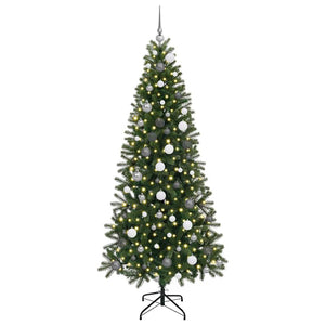 Albero di Natale artificiale con 300 LED Verde 210 cm PE e PVC 3397366