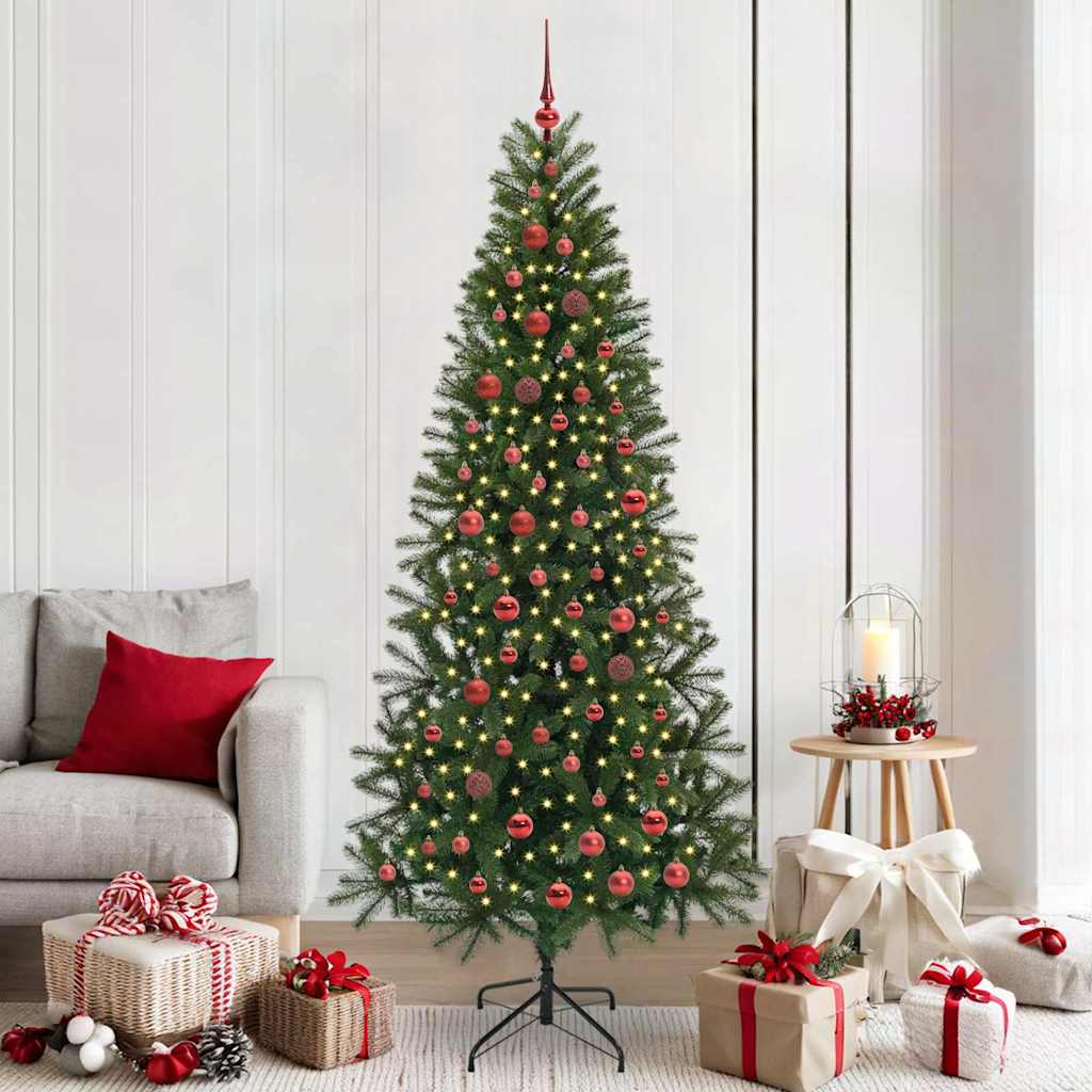 Albero di Natale artificiale con 300 LED Verde 210 cm PE e PVC 3397367