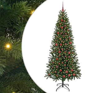 Albero di Natale artificiale con 300 LED Verde 210 cm PE e PVC 3397367