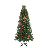 Albero di Natale artificiale con 300 LED Verde 210 cm PE e PVC 3397367