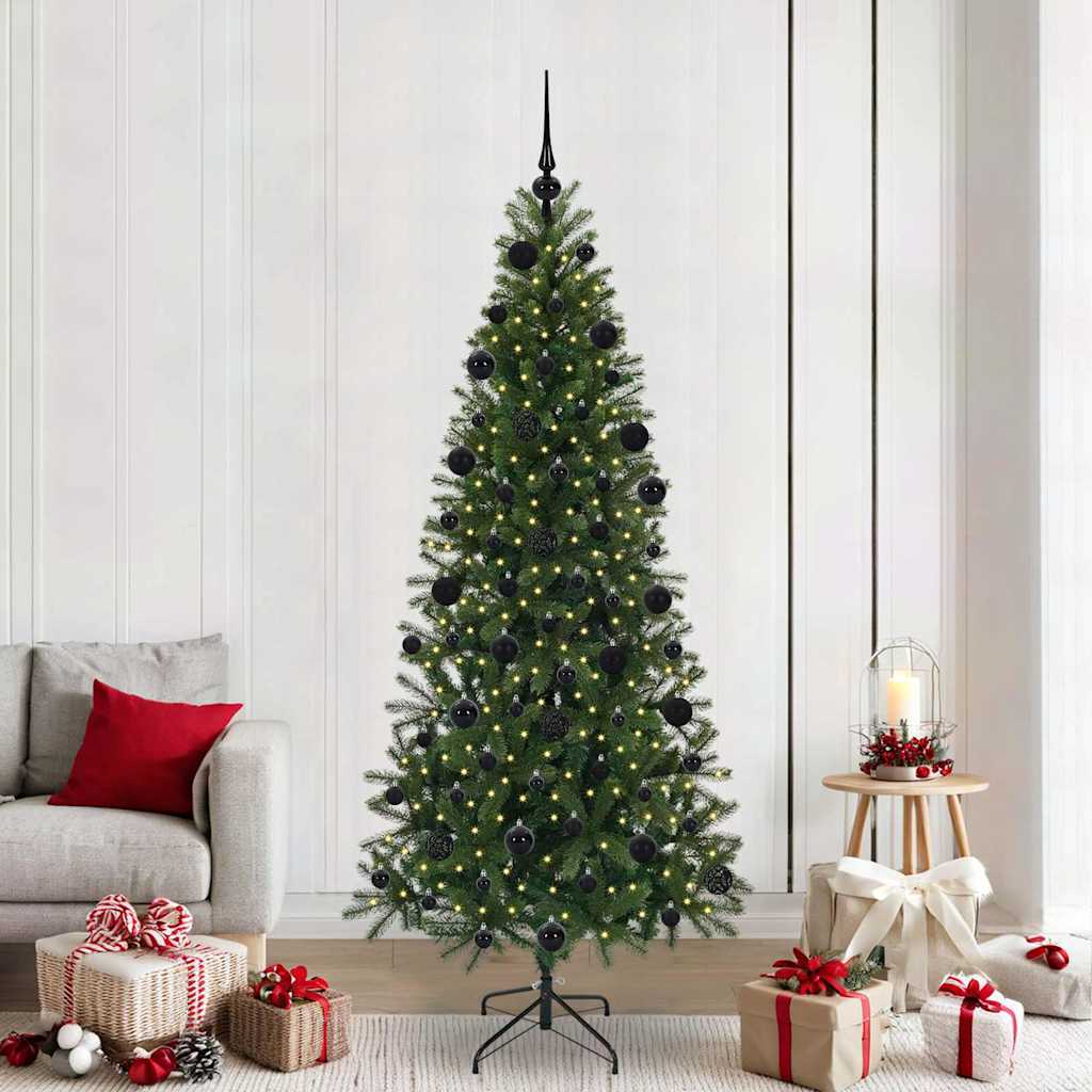 Albero di Natale artificiale con 300 LED Verde 210 cm PE e PVC 3397368