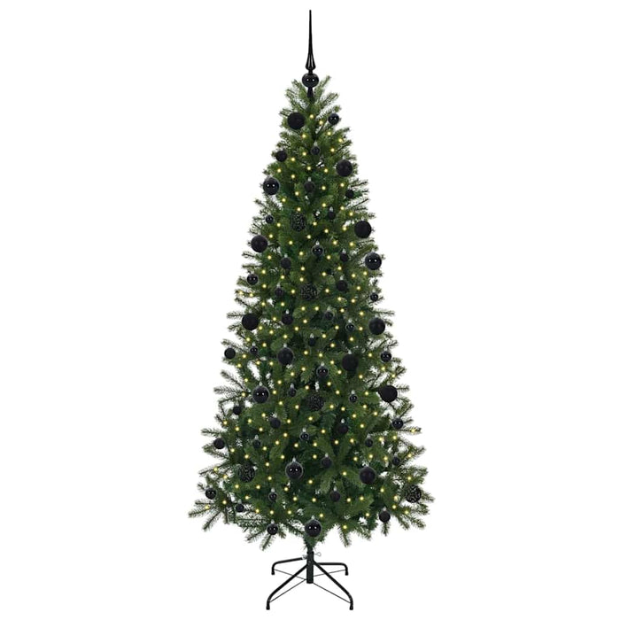 Albero di Natale Artificiale-Albero Natalizio con 300 LED Verde 210 cm PE e PVC 862584