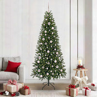 Albero di Natale artificiale con 300 LED Verde 210 cm PE e PVC 3397369