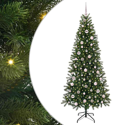 Albero di Natale artificiale con 300 LED Verde 210 cm PE e PVC 3397369