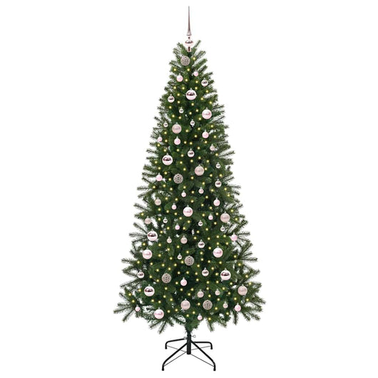 Albero di Natale Artificiale-Albero Natalizio con 300 LED Verde 210 cm PE e PVC 789224