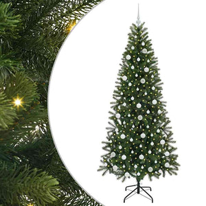Albero di Natale Artificiale-Albero Natalizio con 300 LED Verde 210 cm PE e PVC 766292