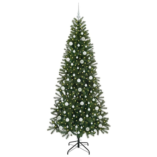 Albero di Natale Artificiale-Albero Natalizio con 300 LED Verde 210 cm PE e PVC 766292