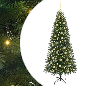 Albero di Natale artificiale con 300 LED Verde 210 cm PE e PVC 3397371