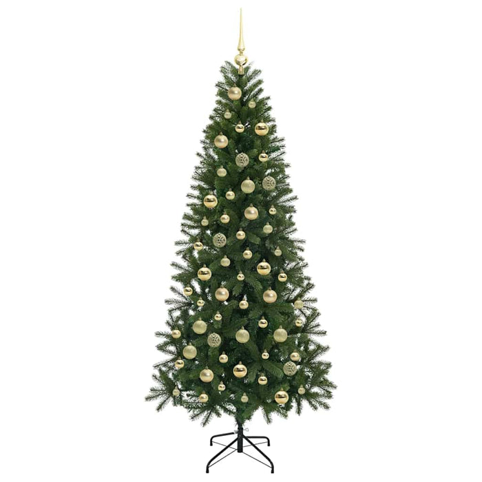 Albero di Natale artificiale con 300 LED Verde 210 cm PE e PVC 3397371