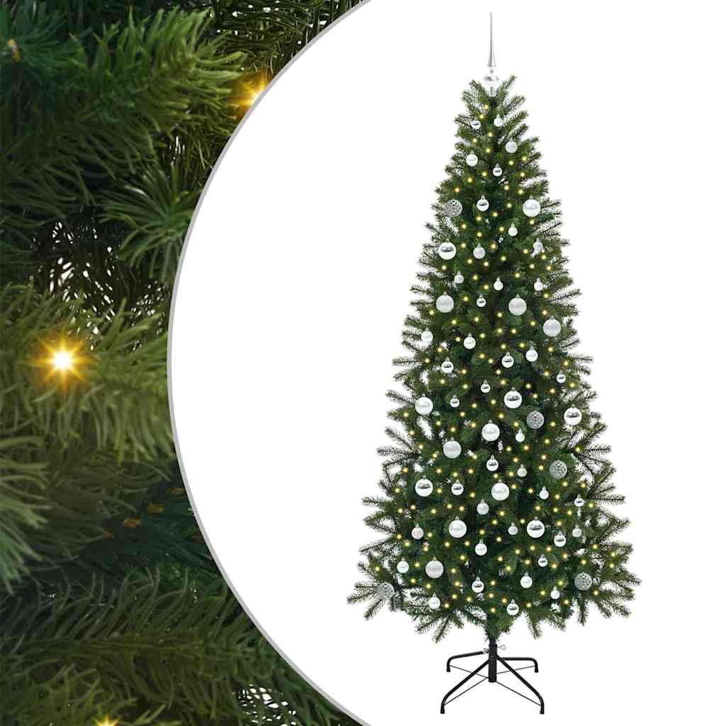 Albero di Natale artificiale con 300 LED Verde 210 cm PE e PVC 3397372