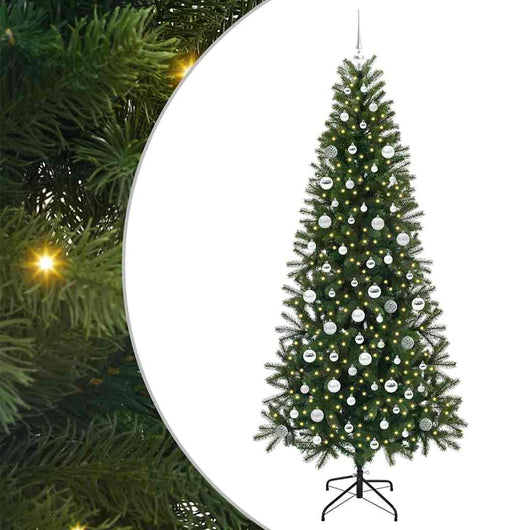 Albero di Natale artificiale con 300 LED Verde 210 cm PE e PVC 3397372