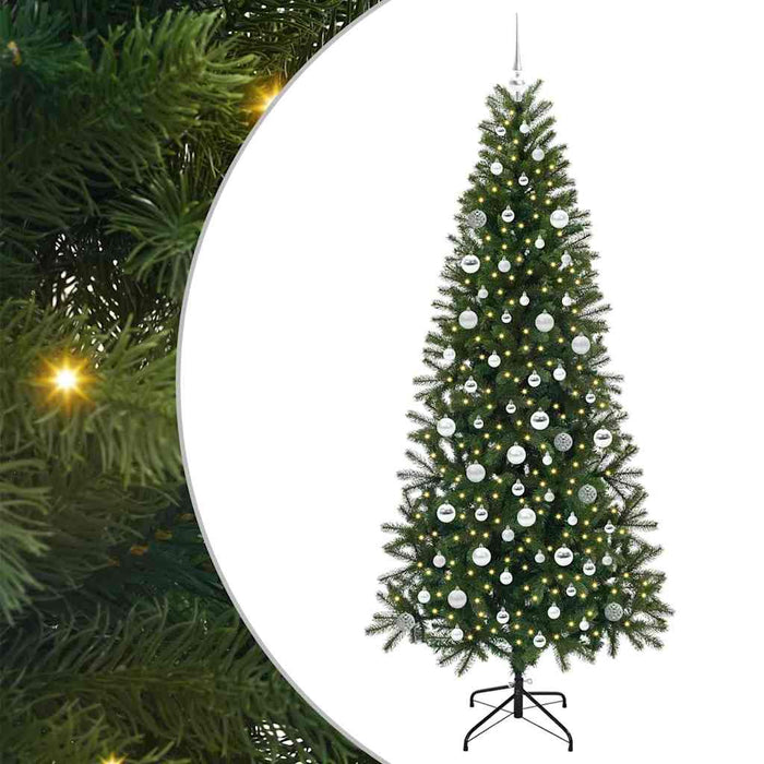 Albero di Natale artificiale con 300 LED Verde 210 cm PE e PVC 3397372
