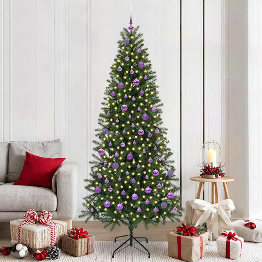 Albero di Natale artificiale con 300 LED Verde 210 cm PE e PVC 3397373
