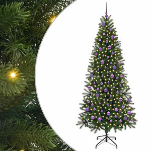 Albero di Natale artificiale con 300 LED Verde 210 cm PE e PVC 3397373