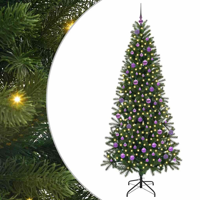 Albero di Natale artificiale con 300 LED Verde 210 cm PE e PVC 3397373
