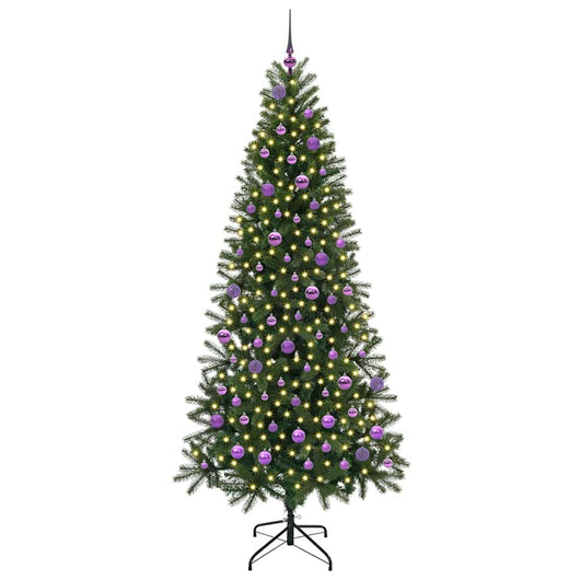 Albero di Natale Artificiale-Albero Natalizio con 300 LED Verde 210 cm PE e PVC 981574