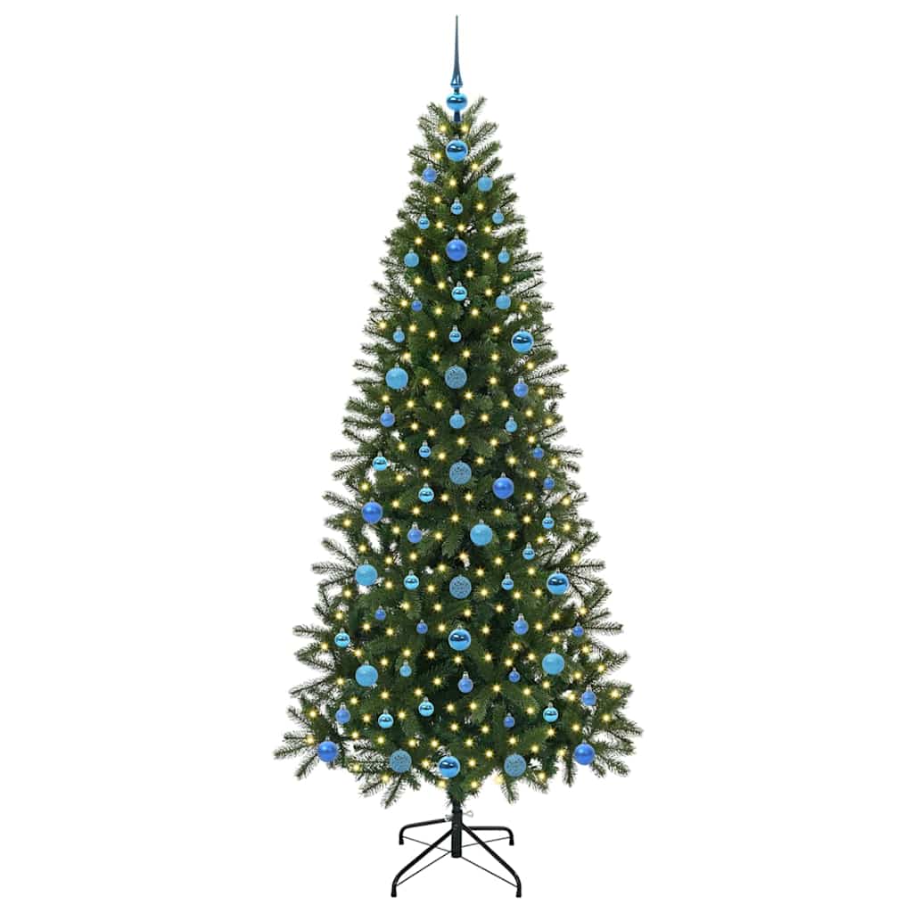 Albero di Natale artificiale con 300 LED Verde 210 cm PE e PVC 3397374