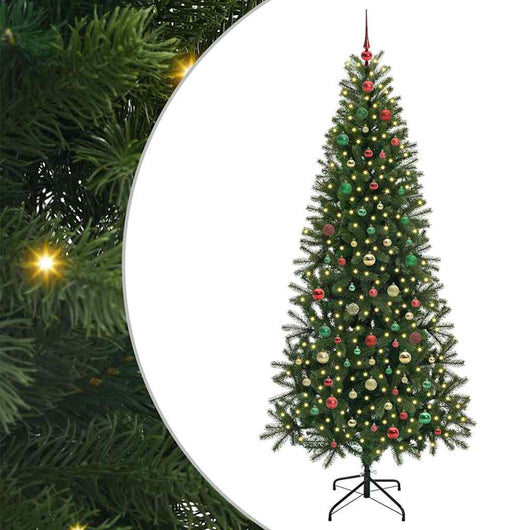 Albero di Natale artificiale con 300 LED Verde 210 cm PE e PVC 3397375