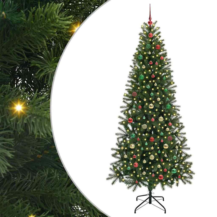 Albero di Natale artificiale con 300 LED Verde 210 cm PE e PVC 3397375