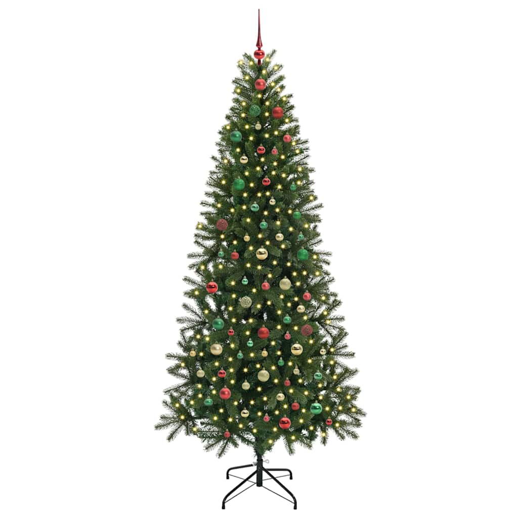 Albero di Natale artificiale con 300 LED Verde 210 cm PE e PVC 3397375
