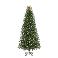 Albero di Natale artificiale con 300 LED Verde 210 cm PE e PVC 3397375