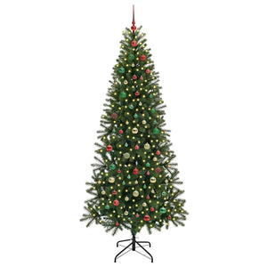 Albero di Natale artificiale con 300 LED Verde 210 cm PE e PVC 3397375