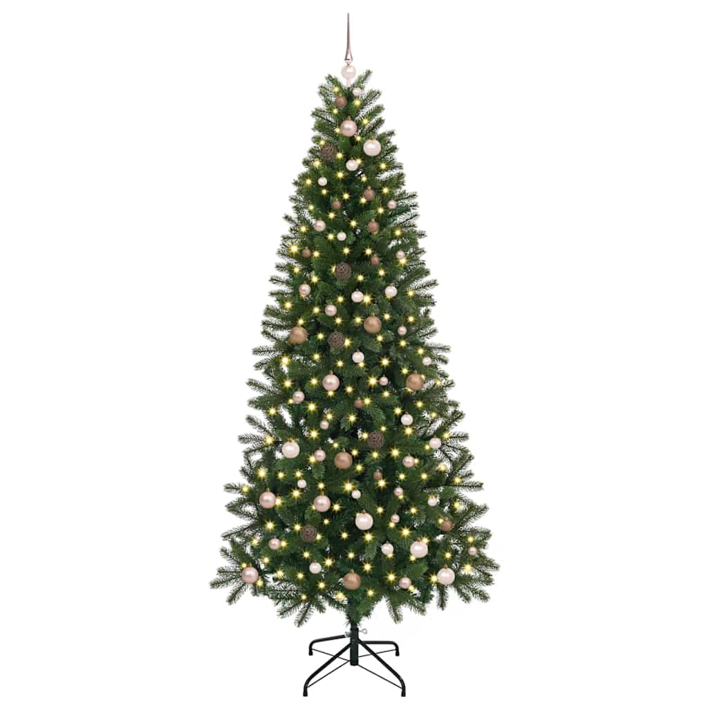 Albero di Natale artificiale con 300 LED Verde 240 cm PE e PVC 3397378