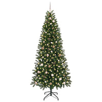 Albero di Natale artificiale con 300 LED Verde 240 cm PE e PVC 3397378