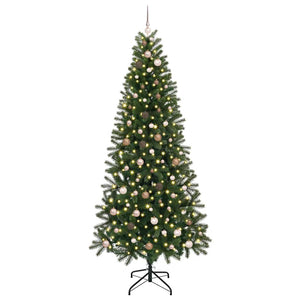 Albero di Natale artificiale con 300 LED Verde 240 cm PE e PVC 3397378