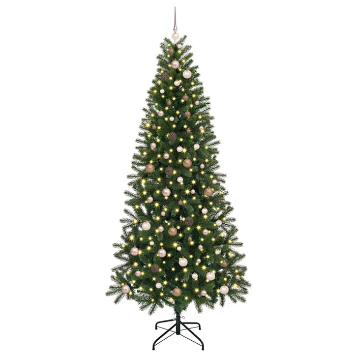 Albero di Natale artificiale con 300 LED Verde 240 cm PE e PVC 3397378