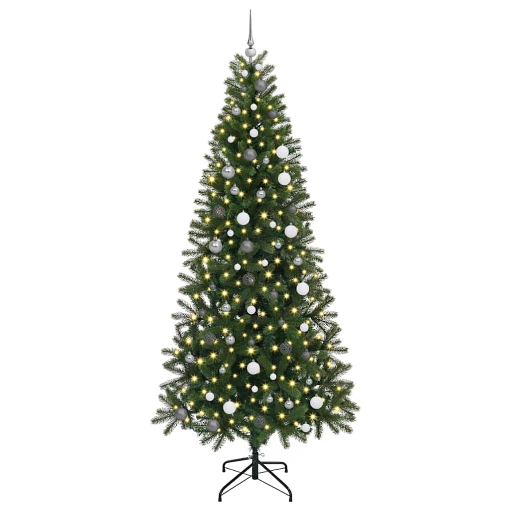 Albero di Natale artificiale con 300 LED Verde 240 cm PE e PVC 3397379