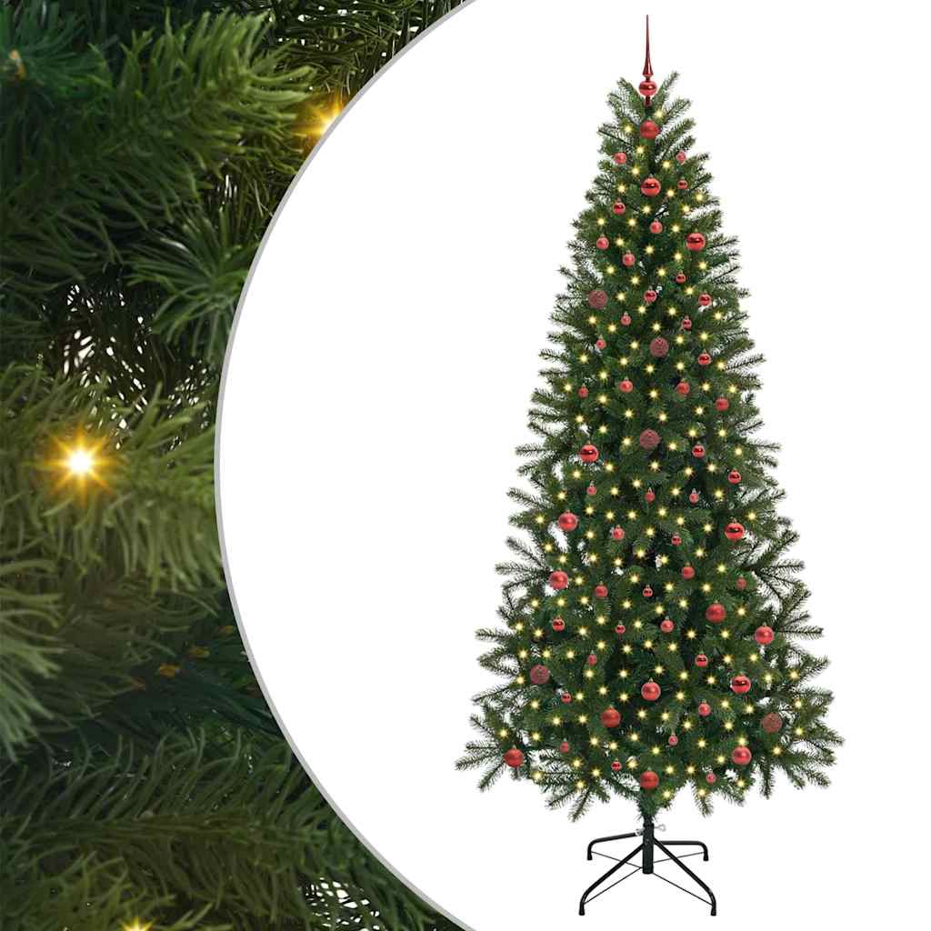Albero di Natale artificiale con 300 LED Verde 240 cm PE e PVC 3397380