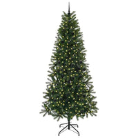 Albero di Natale Artificiale-Albero Natalizio con 300 LED Verde 240 cm PE e PVC 964188