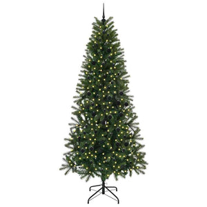 Albero di Natale Artificiale-Albero Natalizio con 300 LED Verde 240 cm PE e PVC 964188