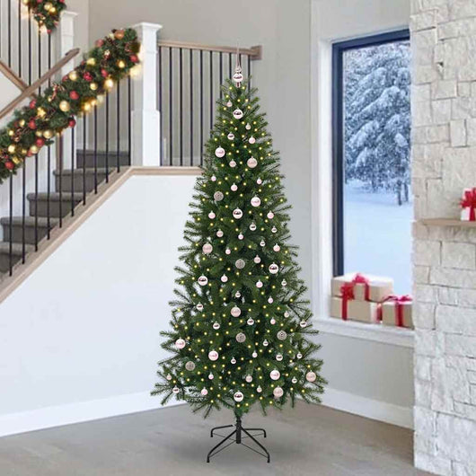Albero di Natale artificiale con 300 LED Verde 240 cm PE e PVC 3397382