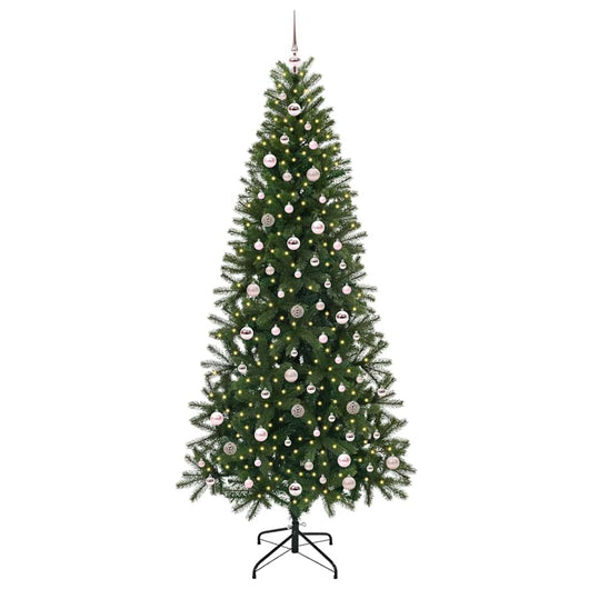 Albero di Natale Artificiale-Albero Natalizio con 300 LED Verde 240 cm PE e PVC 709857