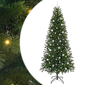 Albero di Natale artificiale con 300 LED Verde 240 cm PE e PVC 3397383