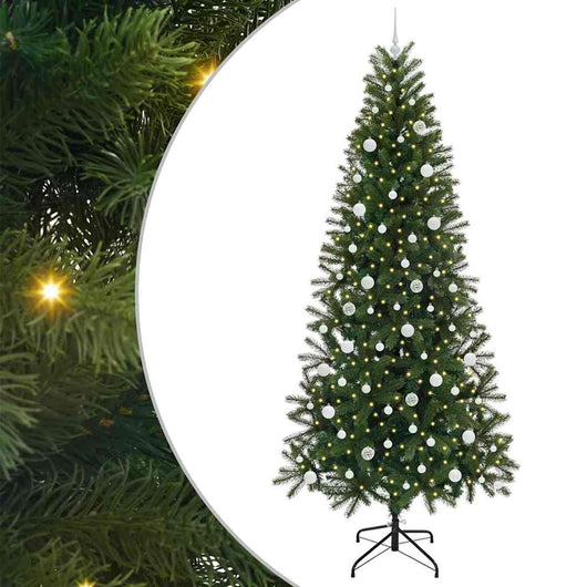 Albero di Natale artificiale con 300 LED Verde 240 cm PE e PVC 3397383