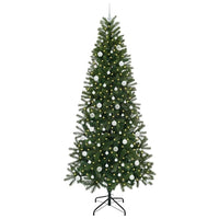 Albero di Natale Artificiale-Albero Natalizio con 300 LED Verde 240 cm PE e PVC 741661