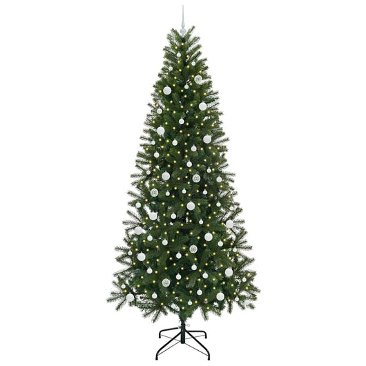 Albero di Natale Artificiale-Albero Natalizio con 300 LED Verde 240 cm PE e PVC 741661