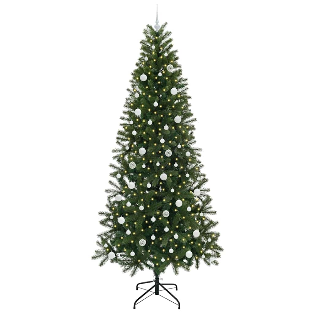 Albero di Natale artificiale con 300 LED Verde 240 cm PE e PVC 3397383