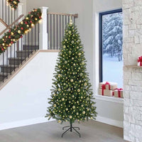 Albero di Natale artificiale con 300 LED Verde 240 cm PE e PVC 3397384