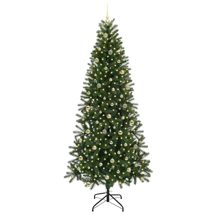Albero di Natale artificiale con 300 LED Verde 240 cm PE e PVC 3397384