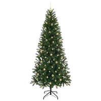 Albero di Natale artificiale con 300 LED Verde 240 cm PE e PVC 3397384