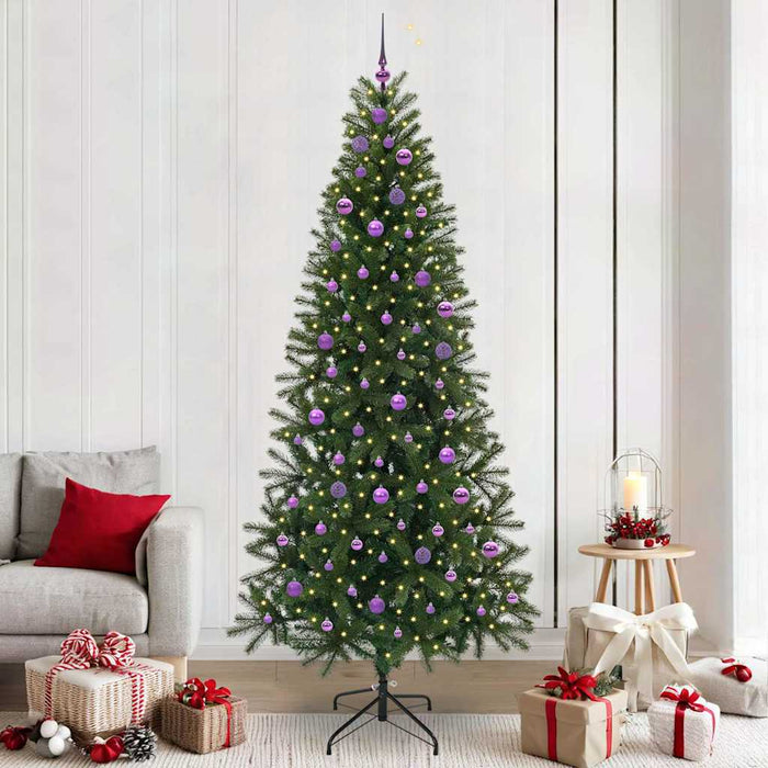 Albero di Natale artificiale con 300 LED Verde 240 cm PE e PVC 3397386