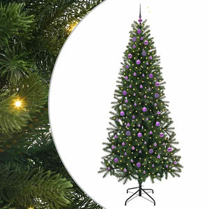 Albero di Natale Artificiale-Albero Natalizio con 300 LED Verde 240 cm PE e PVC 662121