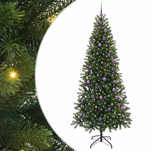Albero di Natale artificiale con 300 LED Verde 240 cm PE e PVC 3397386
