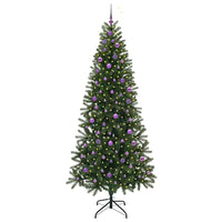 Albero di Natale Artificiale-Albero Natalizio con 300 LED Verde 240 cm PE e PVC 662121