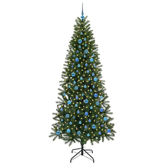 Albero di Natale Artificiale-Albero Natalizio con 300 LED Verde 240 cm PE e PVC 430077
