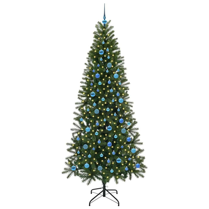 Albero di Natale Artificiale-Albero Natalizio con 300 LED Verde 240 cm PE e PVC 430077